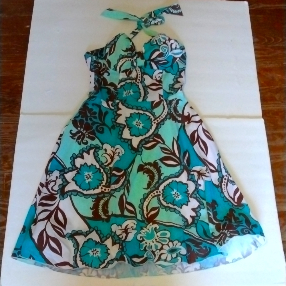 Ruby Rox Floral Halter Dress.